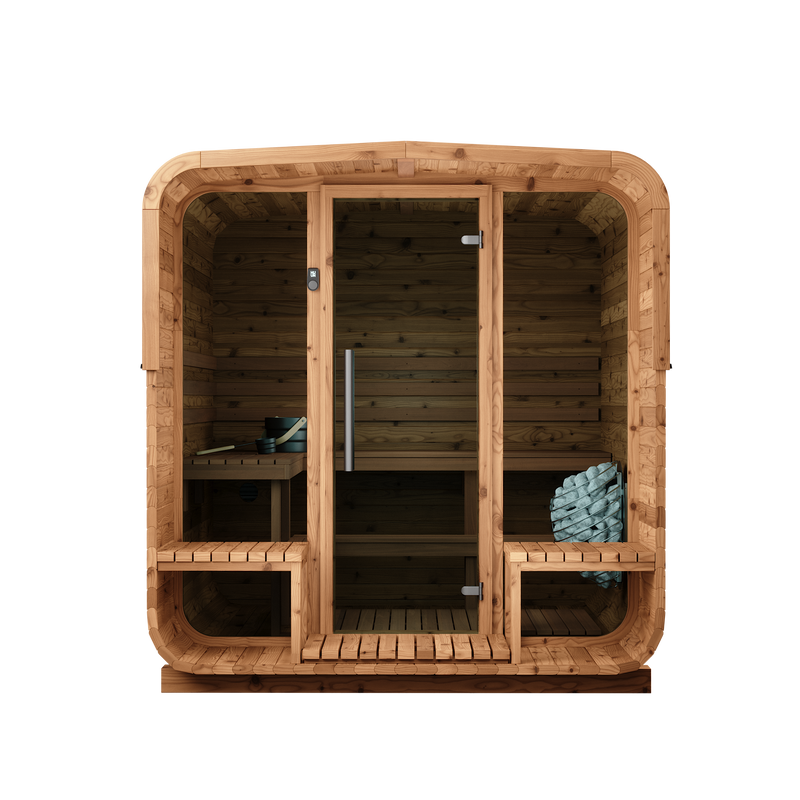 3-4 Person Thermory Square Sauna No 43 with Terrace