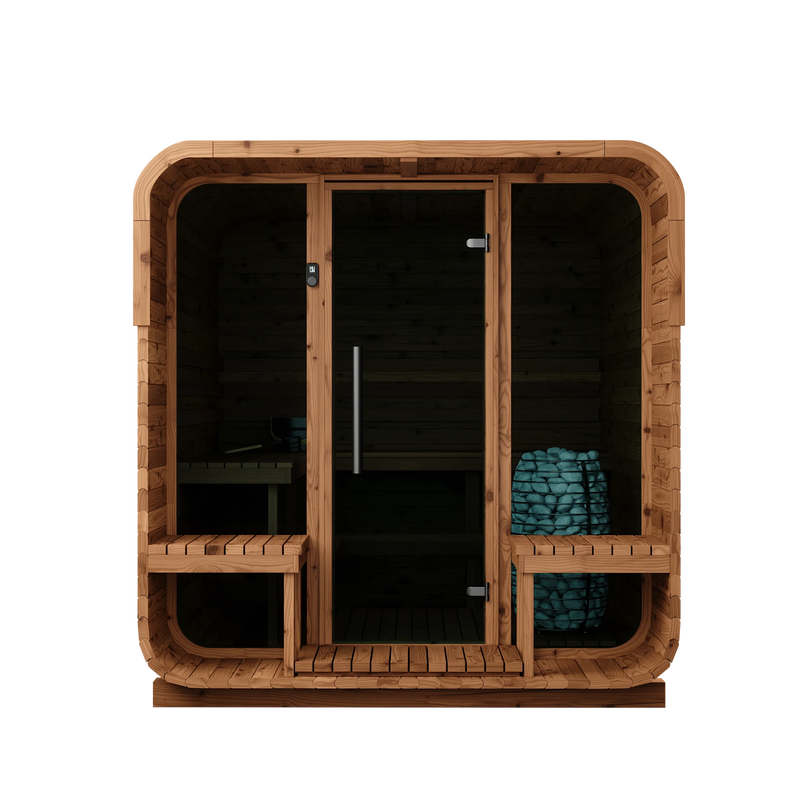 6 Person Thermory Square Sauna No 41 with Terrace