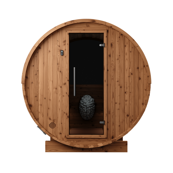 6 Person Thermory Barrel Sauna No. 62 (with window - 7.3ft diameter)