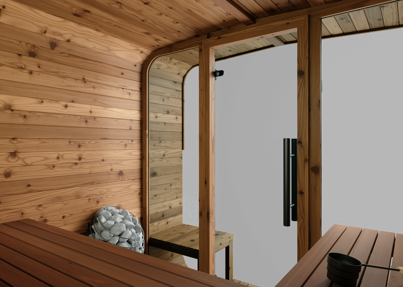 3-4 Person Thermory Square Sauna No 42 with Terrace & Window