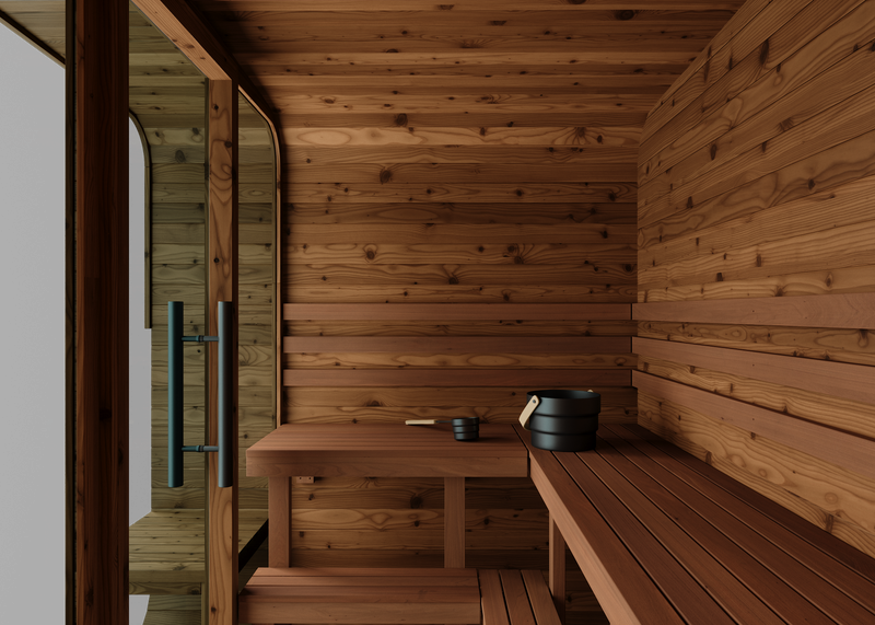 3-4 Person Thermory Square Sauna No 43 with Terrace