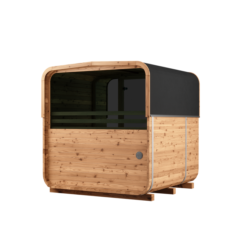 3-4 Person Thermory Square Sauna No 42 with Terrace & Window