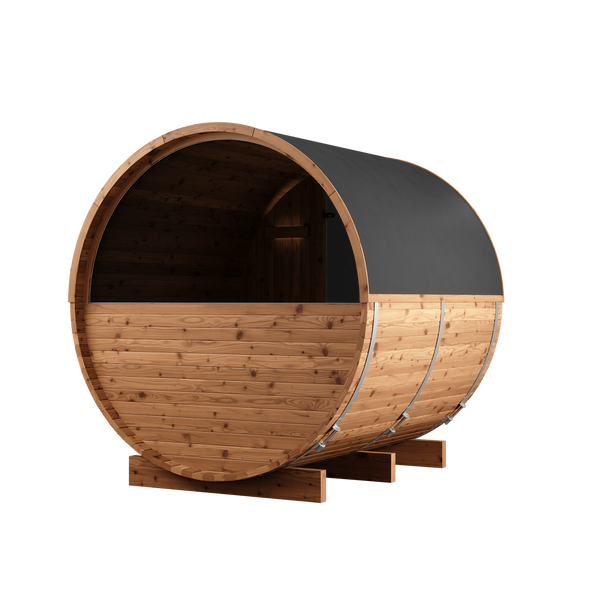 6 Person Thermory Barrel Sauna No. 62 (with window - 7.3ft diameter)