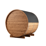 4 Person Thermory Barrel Sauna No. 61 (with porch - 7.3ft diameter)