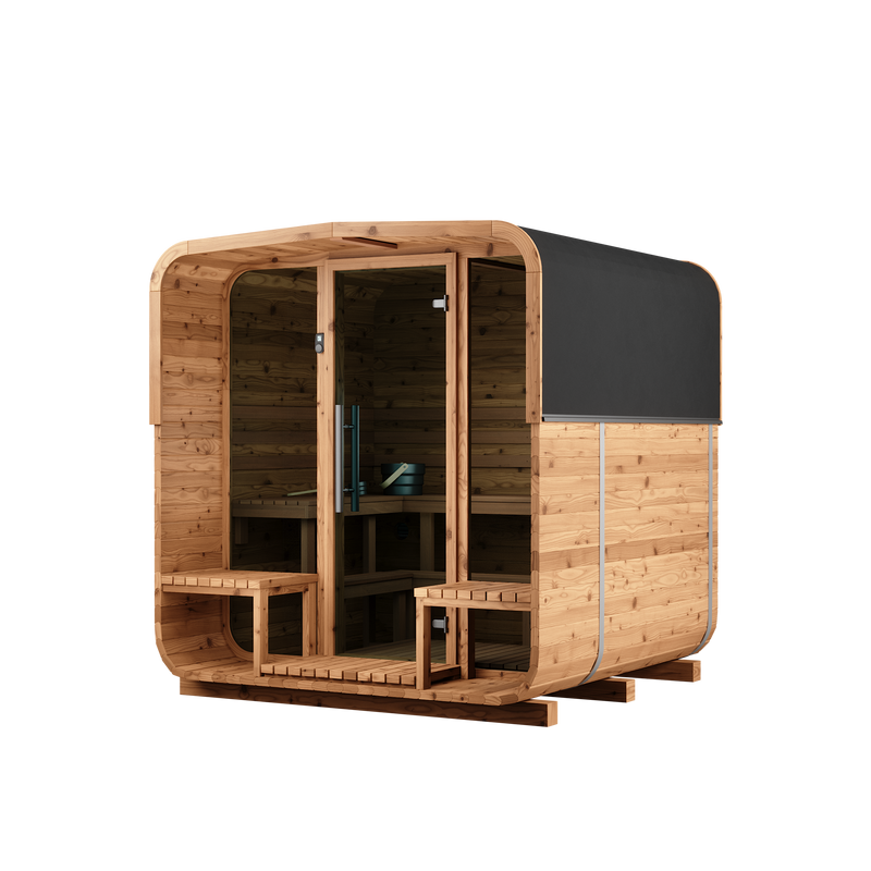 3-4 Person Thermory Square Sauna No 43 with Terrace