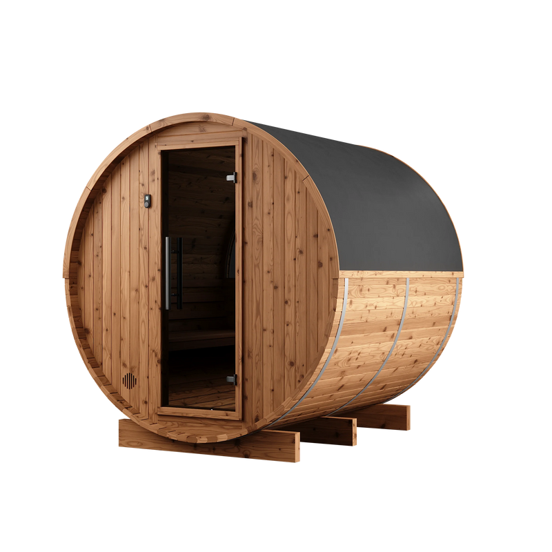 6 Person Thermory Barrel Sauna No. 62 (with window - 7.3ft diameter)