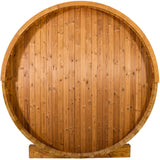 4 Person Thermory Barrel Sauna No. 61 (with porch - 7.3ft diameter)