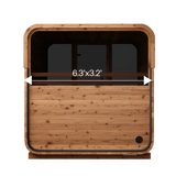 6 Person Thermory Square Sauna No 41 with Terrace & Window