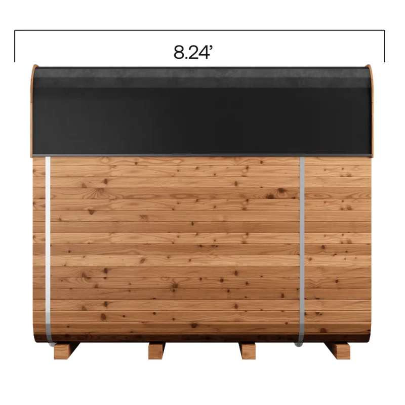 6 Person Thermory Square Sauna No 41 with Terrace & Window