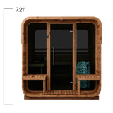 6 Person Thermory Square Sauna No 41 with Terrace & Window